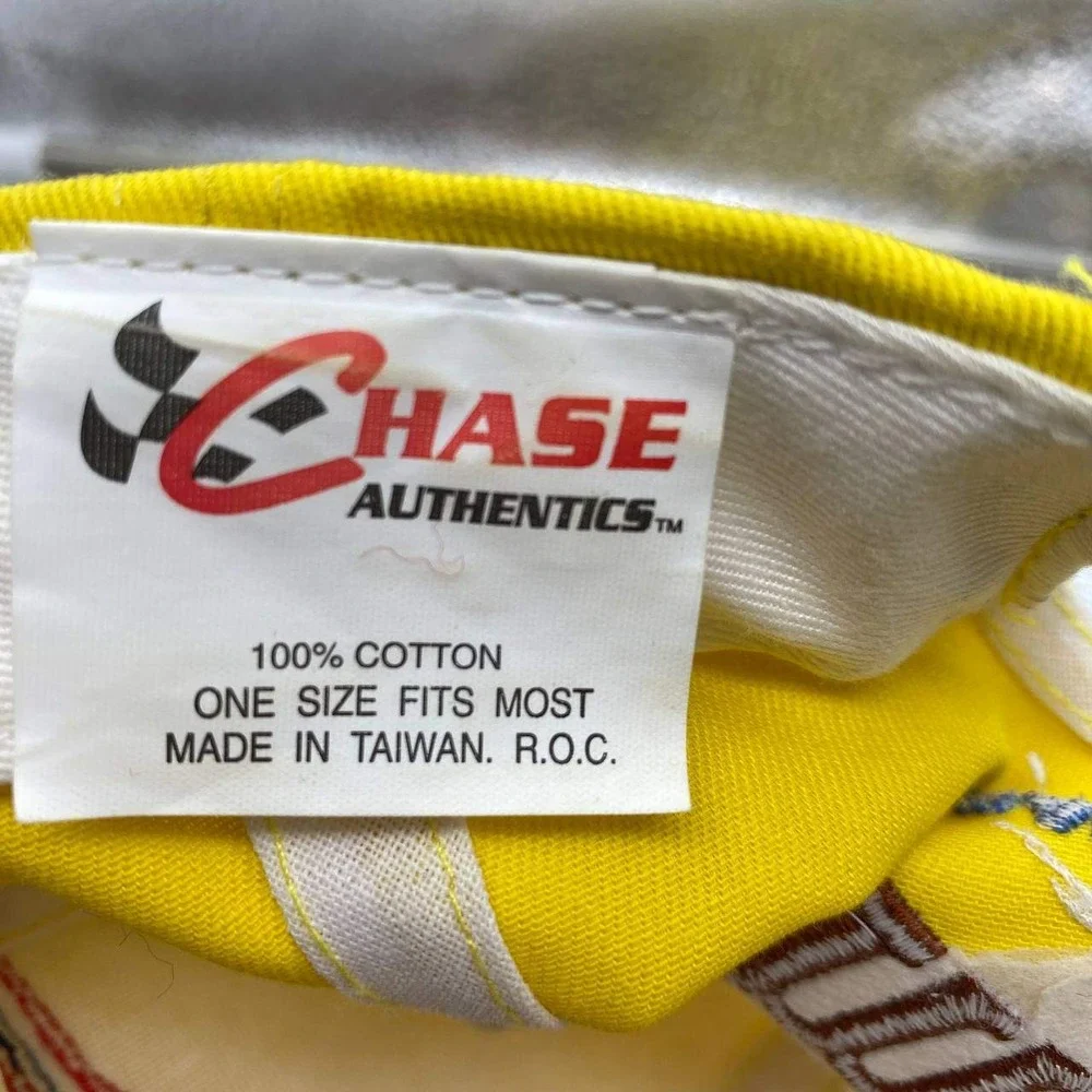 Vintage Chase Ken Schrader Nascar 36 Men OS Yellow MM Racing Team Snapback Hat